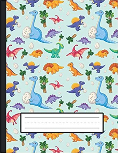 indir Dinosaurs With Eggs - Dinosaur Draw And Write Journal Primary Composition Notebook For Grades K-2 Kids: Standard Size, Draw And Write On Front Page, Story Writing On Back Page For Girls, Boys