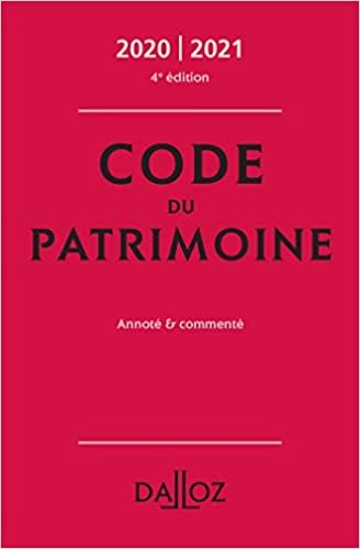 indir Code du patrimoine 2020-2021, annoté et commenté - 4e ed. (Codes Dalloz Universitaires et Professionnels)
