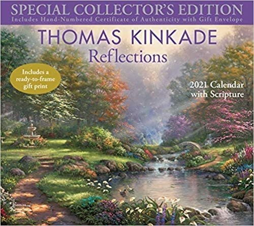 ダウンロード  Thomas Kinkade Special Collector's Edition with Scripture 2021 Deluxe Wall Calen: Reflections 本
