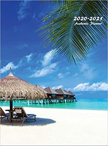 تحميل 2020-2021 Academic Planner: Large Weekly and Monthly Planner with Inspirational Quotes and Tropical Beach Cover (Hardcover)