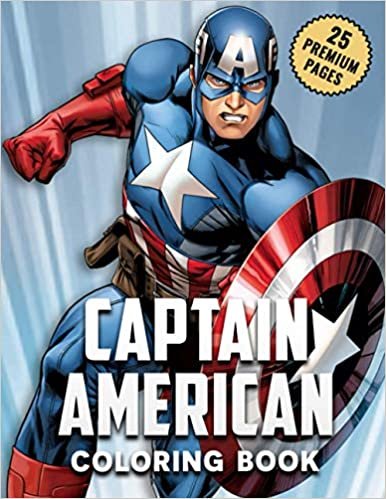 Captain American Coloring Book: Funny Coloring Book With 25 Images For Kids of all ages with your Favorite "Captain American" Characters. indir