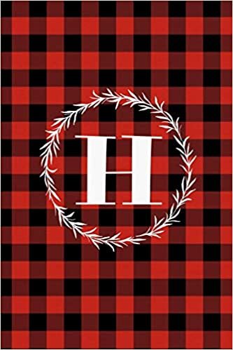 indir H: H Monogram Journal : Buffalo Plaid: 6x9 Inch, 120 Pages, Lined Journal, College Ruled Notepad