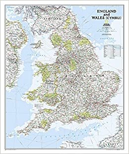 تحميل خريطة حائط ناشونال جيوغرافيك: إنجلترا وويلز كلاسيكي – المطبوعة المغلفة (76.2 x 91.4 cm) (ناشونال جيوغرافيك مرجع خريطة)