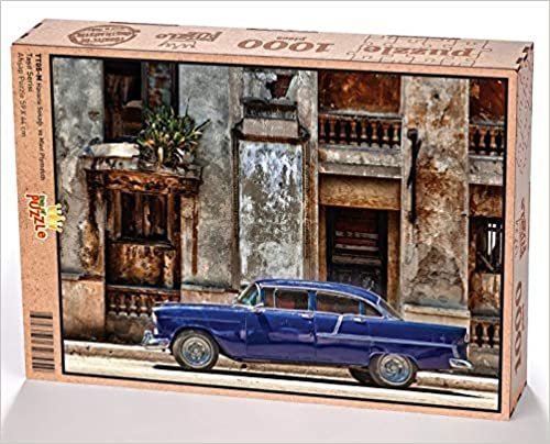indir Havana Sokağı ve Mavi Plymouth Ahşap Puzzle 1000 Parça (TT05-M)