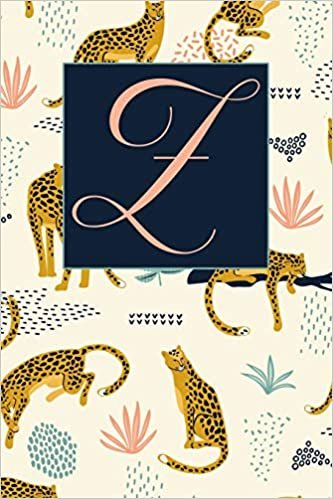 indir Z: Letter Z Journal, Tropical Leopards, Personalized Notebook Monogram Initial, 6 x 9