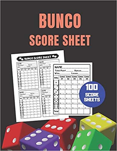 Bunco Score Sheet: V.3 100 Bunco Score Pad for Dice game / Bunco Scorekeeping / Score Keeping Book Large size indir