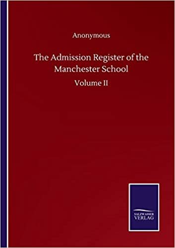 indir The Admission Register of the Manchester School: Volume II