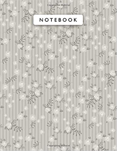 indir Notebook Eggshell Color Small Vintage Rose Flowers Mini Lines Patterns Cover Lined Journal: Wedding, Monthly, 21.59 x 27.94 cm, 110 Pages, Journal, Planning, College, Work List, A4, 8.5 x 11 inch