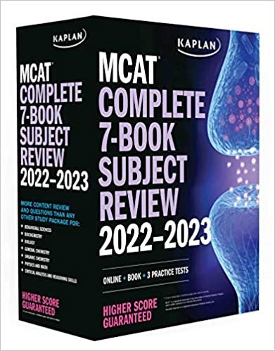 MCAT Complete 7-Book Subject Review 2022â€"2023: Online + Book + 3 Practice Tests (Kaplan Test Prep)