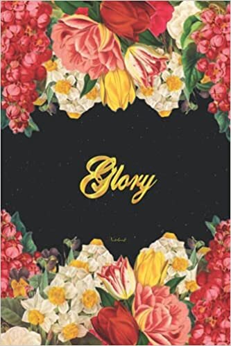 Glory Notebook: Lined Notebook / Journal with Personalized Name, & Monogram initial G on the Back Cover, Floral Cover, Gift for Girls & Women indir