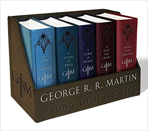 George R R Martin A Game of Thrones Leather-Cloth Boxed Set: A Game of Thrones, a Clash of Kings, a Storm of Swords, a Feast for Crows, and a Dance with Dragons تكوين تحميل مجانا George R R Martin تكوين