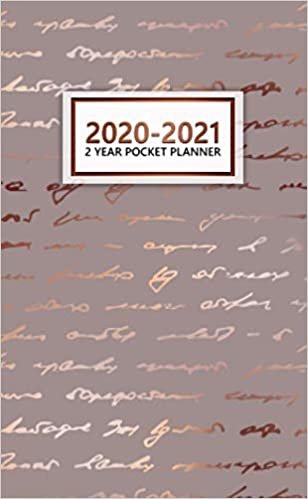 2 Year Pocket Planner 2020-2021: Nifty Handwriting Calendar & Agenda with Monthly Spread View - Two Year Organizer with Inspirational Quotes, U.S. ... Board & Notes - Stylish Rose Gold Cover indir