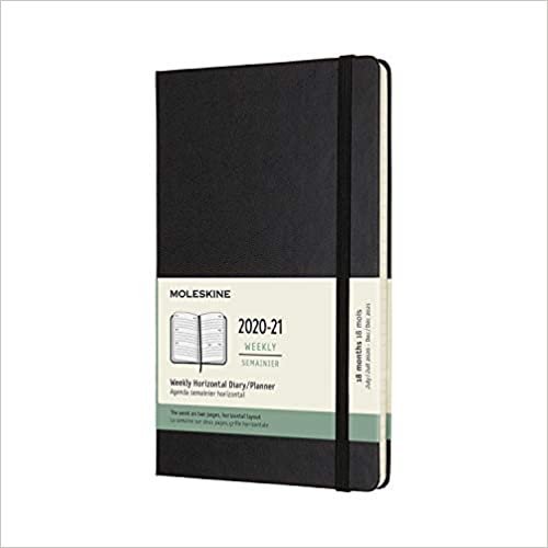 ダウンロード  Moleskine 2020-21 Weekly Horizontal Planner, 18M, Large, Black, Hard Cover (5 x 8.25) 本