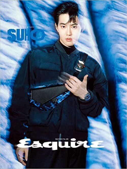 韓国雑誌 Esquire (エスクァイア) 2022年 5月号 (EXOのスホ表紙 B TYPE) ★スホ折りたたみポスター贈呈★