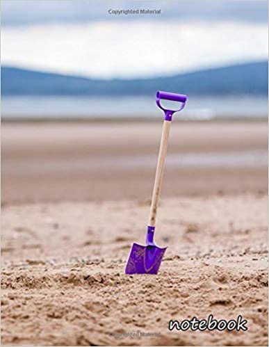 تحميل notebook: 8.5x11 cute lined journal | beach shovel toy sand coast ocean vacation sea