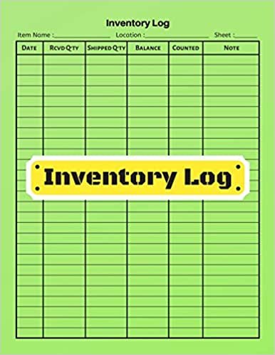 indir Inventory log: V.7 - Inventory Tracking Book, Inventory Management and Control, Small Business Bookkeeping / double-sided perfect binding, non-perforated