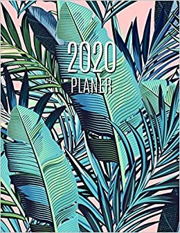 Palmblatt Planer 2020: Wochenplaner 2020 - Monatsplaner 12 Monate Organizer - Einfacher Überblick über die Terminpläne - Agenda mit Raum für Notizen