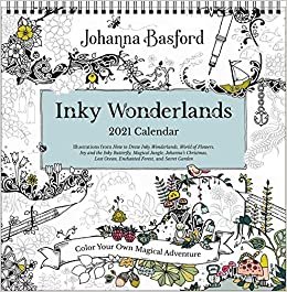 ダウンロード  Johanna Basford 2021 Coloring Wall Calendar: Inky Wonderlands 本