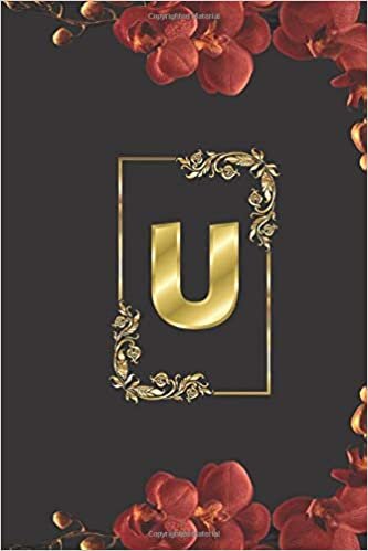 U: Cute initial monogram letter U college ruled notebook/ Gift for girls, boys, women, men with initial letter U/100 blank lined pages 6*9 size ... and diary for writing and notes taking. indir