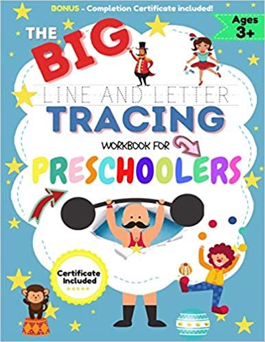 indir The BIG Line and Letter Tracing Workbook For Preschoolers: A Workbook Kids to Practice Pen Control, Line Tracing, Shapes the Alphabet, Word Structure and Much More!