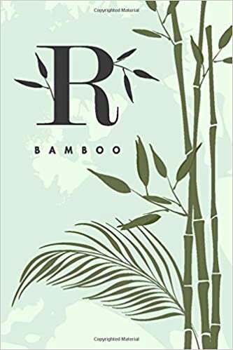 indir R BAMBOO: Zen green bamboo monogram notebook. A beautiful blank lined journal to write all kinds of notes, thoughts, plans, recipes or lists.