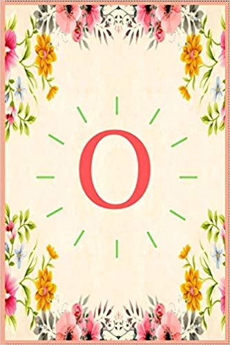 تحميل O: Monogram Initial O Notebook for Women, Girls and School, Pink Floral 6 x 9 In