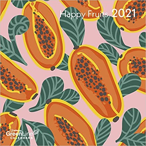 GreenLine Happy Fruits 2021 - Wand-Kalender - Mini-Broschürenkalender - 17,5x17,5 - 17,5x35 geöffnet indir