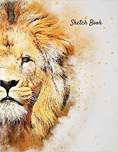 تحميل Sketch Book: Lion Themed Personalized Artist Sketchbook For Drawing and Creative Doodling