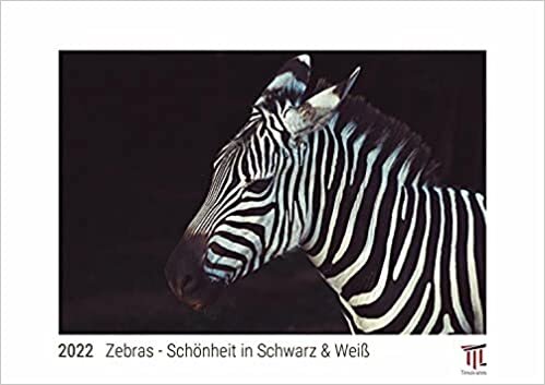 ダウンロード  Zebras - Schoenheit in Schwarz & Weiss 2022 - White Edition - Timokrates Kalender, Wandkalender, Bildkalender - DIN A4 (ca. 30 x 21 cm) 本