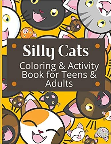 indir Silly Cats Coloring and Activity Book for s and Adults: Cat themed coloring pages, sudoku, word searches, mazes, and cryptograms for Relaxing and Coloring Therapy