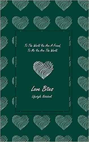Love Bites Lifestyle Write-in Notebook, Dotted Lines, 288 Pages, Wide Ruled, Size 6" x 9" (A5) Hardcover (Olive Green)