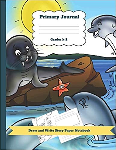 indir Primary Journal Grades k-2 Draw and Write Story Paper Notebook: Dolphin Theme Dashed Mid Line and Picture Space Plus Coloring Pages for Boys and Girls (Efrat Haddi Primary Notebooks, Band 15)
