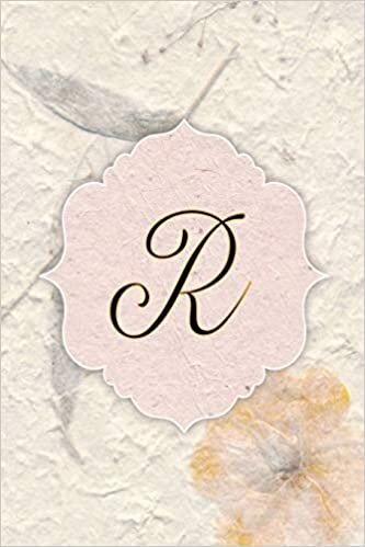 indir R: Beautiful Flower Journal, Monogram Initial Letter R Lined Diary Notebook