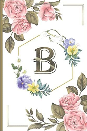 indir B: Calla lily notebook flowers Personalized Initial Letter B Monogram Blank Lined Notebook,Journal for Women and Girls ,School Initial Letter B floral vintage pink peonies 6 x 9