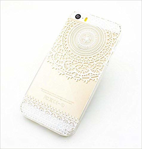 indir Açık plastik kılıf Apple iPhone 5 5S 5 °C için (Henna Mandala güneş Spitze Tribal Vintage (iPhone 5 °C için)