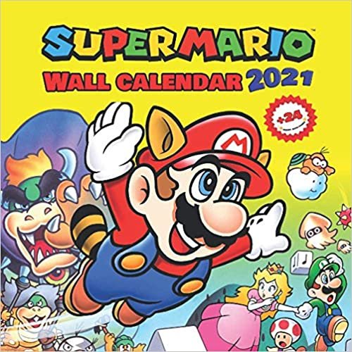Super Mario Wall Calendar 2021: calendar with 12 colored pictures and 24 funny note pages.