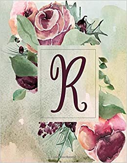 R: Wine Green Floral 3-Year Monthly Calendar 2020-2022 (Wine Green Floral 3-Yr Calendar Alphabet Series - Letter R)