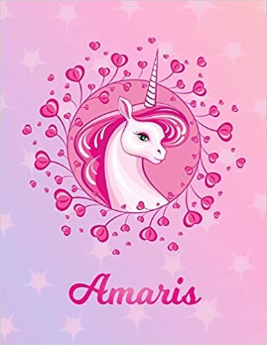 Amaris: Unicorn Sheet Music Note Manuscript Notebook Paper | Magical Horse Personalized Letter D Initial Custom First Name Cover | Musician Composer ... Notepad Notation Guide | Compose Write Songs indir