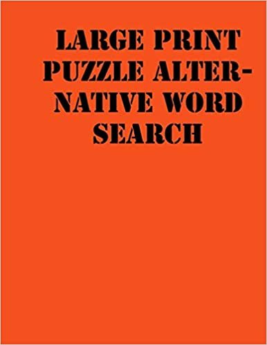Large print puzzle alternative Word Search: large print puzzle book for adults .8,5x11, matte cover, 55 Music Activity Puzzle Book with solution