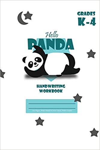 Hello Panda Primary Handwriting k-4 Workbook, 51 Sheets, 6 x 9 Inch White Cover indir