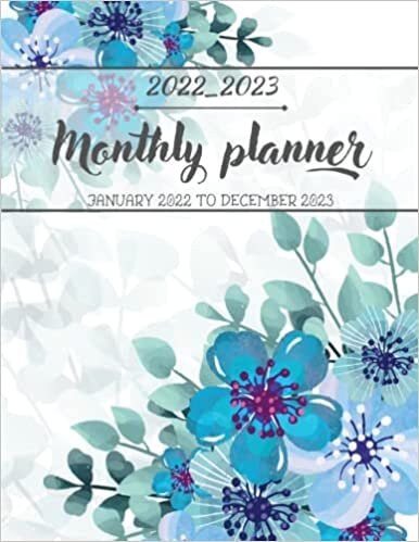 2022-2023 Monthly Planner: Deluxe Monthly Planner 24 Months With Pages for Notes, Goals & Gratitude, Floral Cover Planner Gift 8.5"x11", Two Year Monthly Planner and Calendar Schedule Organizer for Work or Personal Use, ( January 2022 to December 2023)