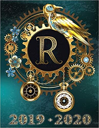 indir Weekly Planner Initial “R” Monogram September 2019 - December 2020: Steampunk Teal Falcon and Clock Personalized 16-Month Large Print Letter-Sized ... BG Steampunk Monogram Falcon Watch, Band 18)