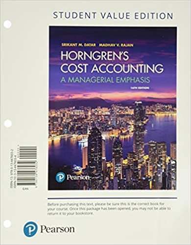 Horngren's Cost Accounting, Student Value Edition Plus MyLab Accounting with Pearson eText -- Access Card Package
