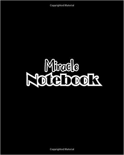 indir Miracle Notebook: 100 Sheet 8x10 inches for Notes, Plan, Memo, for Girls, Woman, Children and Initial name on Matte Black Cover