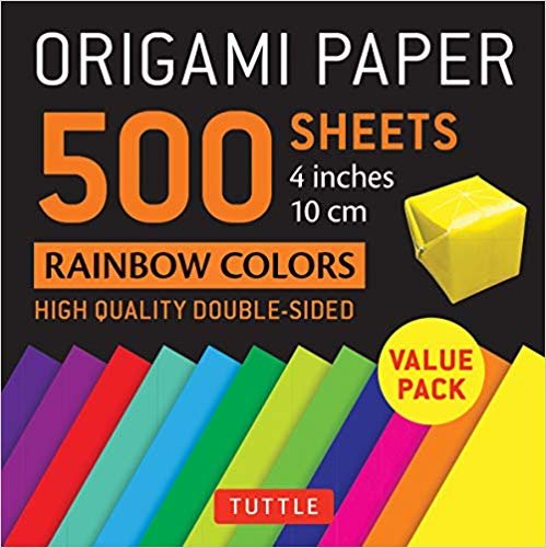 Origami Paper 500 sheets Rainbow Colors 4" (10 cm): Tuttle Origami Paper: High-Quality Double-Sided Origami Sheets Printed with 12 Different Color Combinations