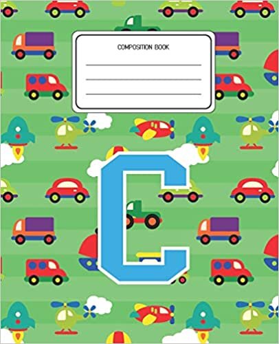 indir Composition Book C: Cars Pattern Composition Book Letter C Personalized Lined Wide Rule Notebook for Boys Kids Back to School Preschool Kindergarten and Elementary Grades K-2