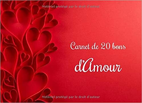 Carnet de 20 bons d'Amour: v1b-5 | 20 Coupons à remplir en Couleur idée cadeau pour homme f couple Saint Valentin ou occasions romantiques | 20,96cm x 15,24cm indir