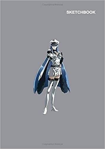 indir Akame Ga Kill mini sketchbook for children: Unruled Blank sketchbook, 110 Pages, A4 Size (8.27 x 11.69 inches), Esdeath Character Akame Ga Kill Notebook Cover.
