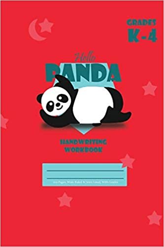 Hello Panda Primary Handwriting k-4 Workbook, 51 Sheets, 6 x 9 Inch Red Cover indir