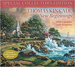ダウンロード  Thomas Kinkade Special Collector's Edition with Scripture 2020 Deluxe Wall Calen: New Beginnings 本